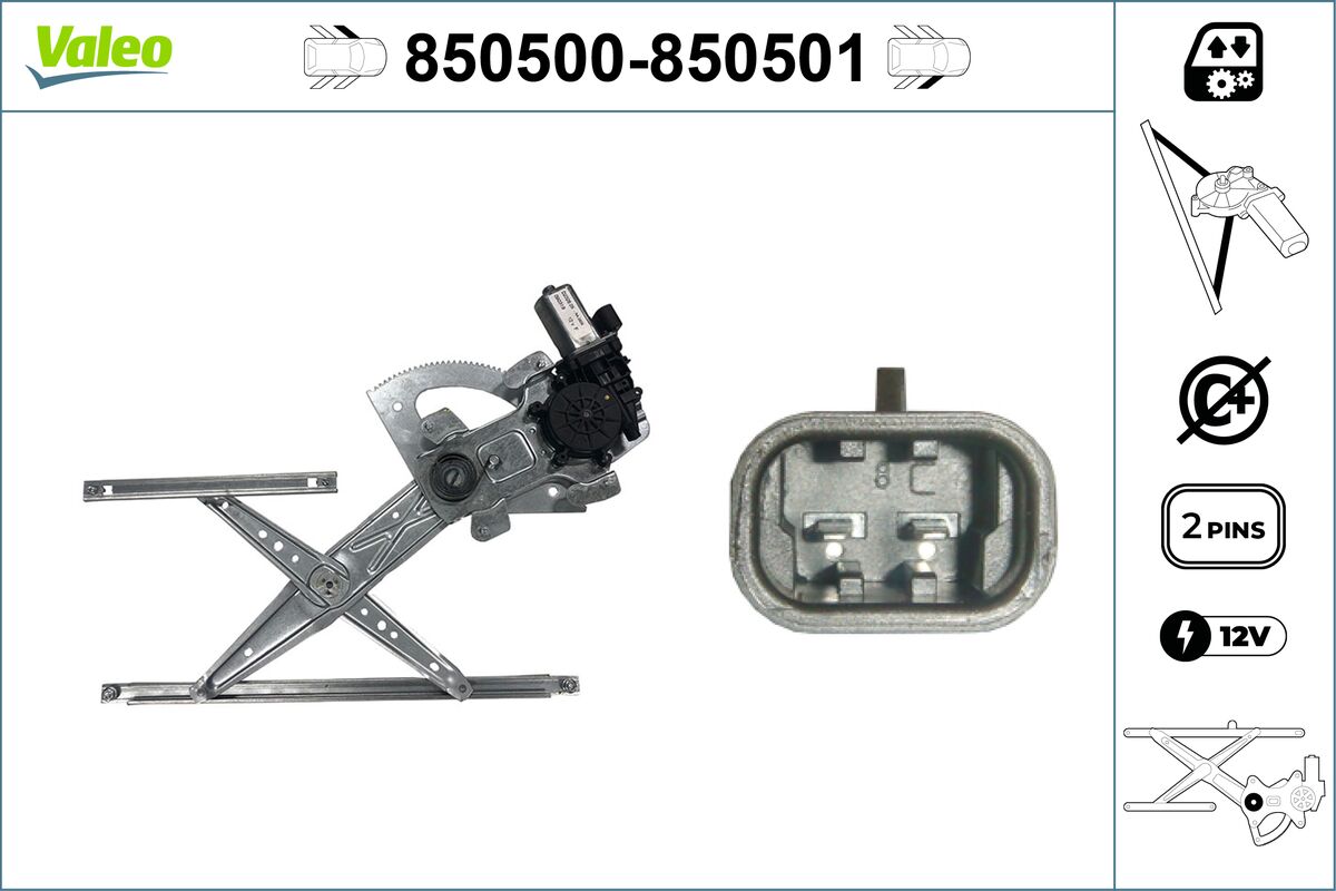 Mecanism actionare geam 850500 VALEO